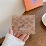 Coach Signature Canvas Wallet Card Holder