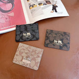 Coach Signature Canvas Wallet Card Holder