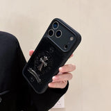 Chrome Hearts Inspired Cross Design Phone Case for iPhone 14 to iPhone 17 Pro Max