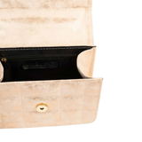 Golden Quilted Top-Handle Handbag