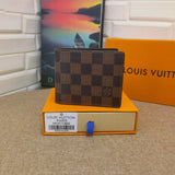 Tunde Store Black Leather Louis Vuitton Wallet With Gray Monogram