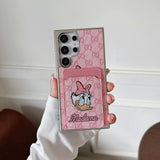 Tunde Store Cartoon-Themed Designer Phone Case with Card Holder for Samsung S23 and S24