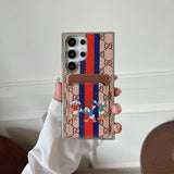 Tunde Store Cartoon-Themed Designer Phone Case with Card Holder for Samsung S23 and S24