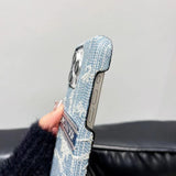 Tunde Store Christian Dior Denim-Inspired iPhone Case with Hand Strap