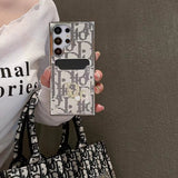 Tunde Store Christian Dior Designer Phone Case with Card Holder for Samsung S23 and S24