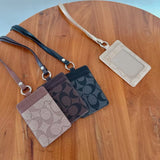 Tunde Store Coach Monogram Lanyard Cardholder â€“ Slim ID Badge Holder