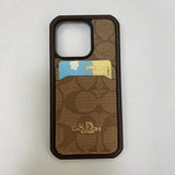 Tunde Store Coach Signature Canvas iPhone Cases with Card Holder