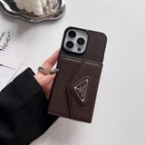Tunde Store Prada-Inspired Designer iPhone Case with Card Holder â€“ Available for iPhone 13 to iPhone 16