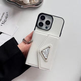 Tunde Store Prada-Inspired Designer iPhone Case with Card Holder â€“ Available for iPhone 13 to iPhone 16