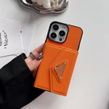 Tunde Store Prada-Inspired Designer iPhone Case with Card Holder â€“ Available for iPhone 13 to iPhone 16