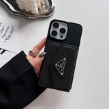 Tunde Store Prada-Inspired Designer iPhone Case with Card Holder â€“ Available for iPhone 13 to iPhone 16