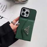 Tunde Store Prada-Inspired Designer iPhone Case with Card Holder â€“ Available for iPhone 13 to iPhone 16