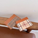 Tunde Store Vintage Check Pattern Slim Burberry Cardholder Wallet