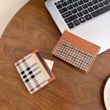 Tunde Store Vintage Check Pattern Slim Burberry Cardholder Wallet