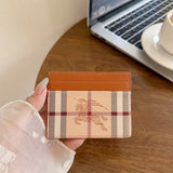 Tunde Store Vintage Check Pattern Slim Burberry Cardholder Wallet